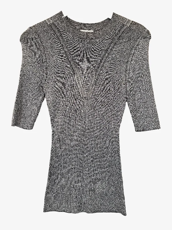 Witchery Silver Lurex Sweater Top Size XS