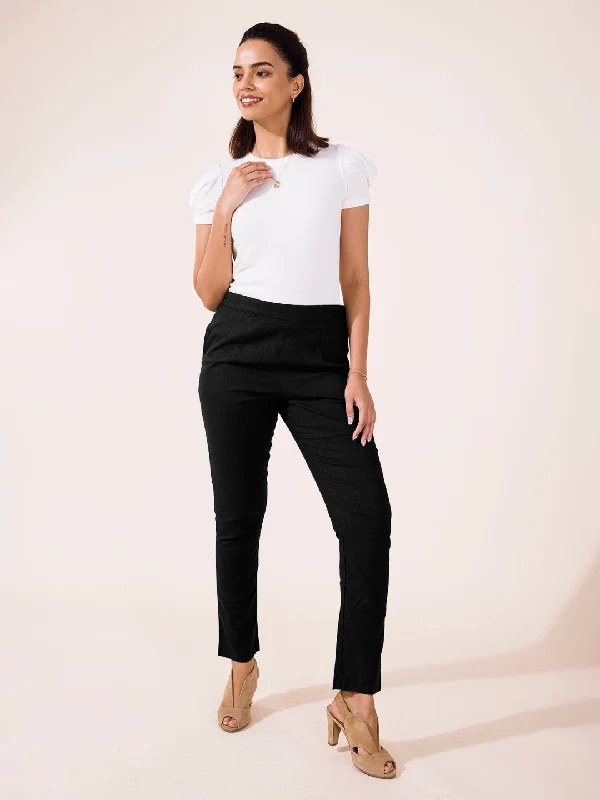 women-solid-black-mid-rise-linen-pencil-pants