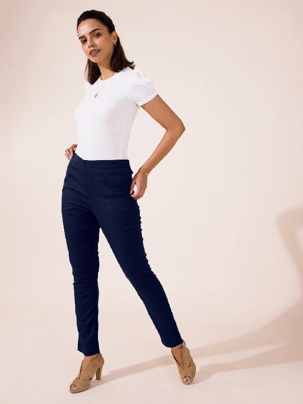 women-solid-navy-mid-rise-linen-pencil-pants