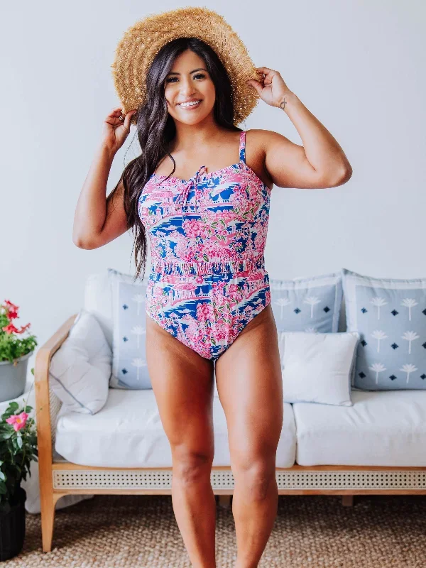 womens-belted-one-piece-floral-paradise