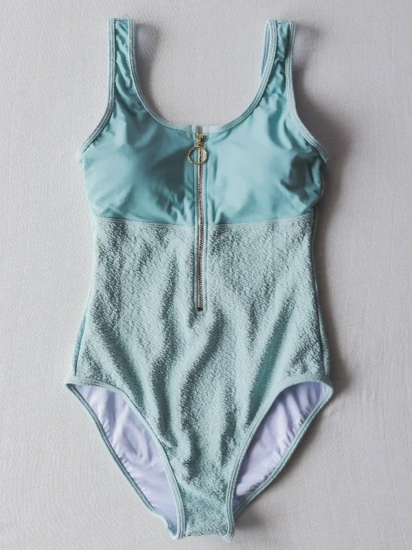 womens-half-zip-one-piece-dolphin-blue