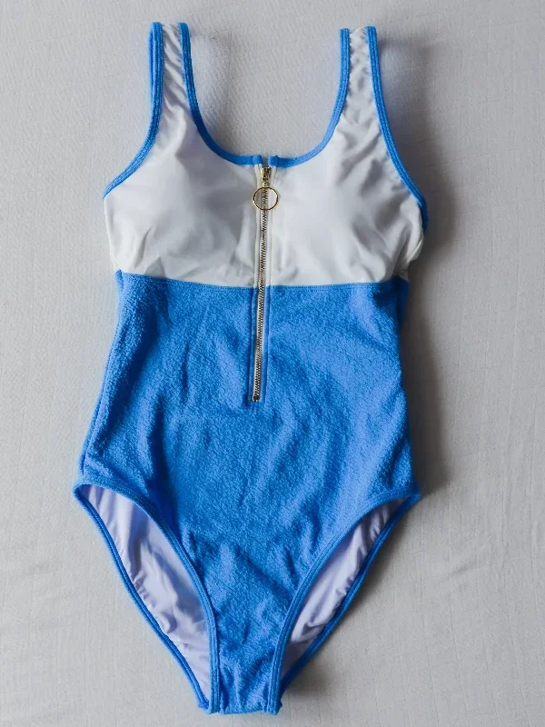 womens-half-zip-one-piece-ocean-blue