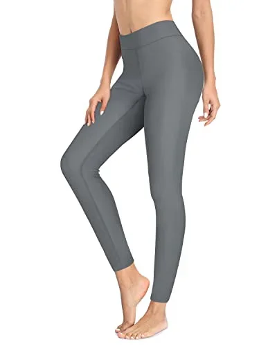 Women's Wetsuit Pants Tummy Control High Waisted Upf 50+ Swimsuit Pants-Grey