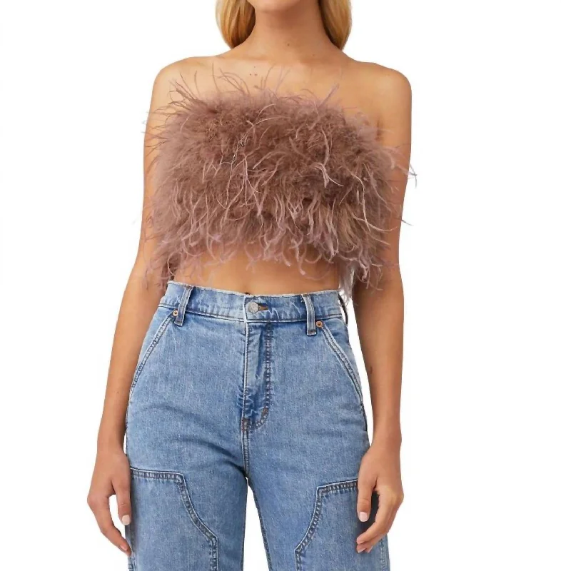 Zaina Top In Mink Brown