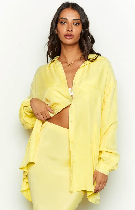 zariah-yellow-cupro-button-up-shirt