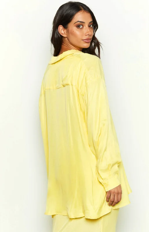 zariah-yellow-cupro-button-up-shirt