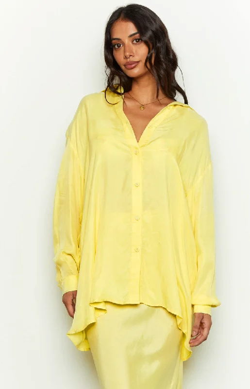 zariah-yellow-cupro-button-up-shirt