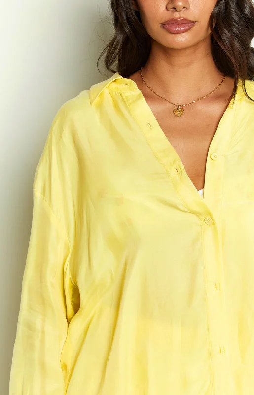 zariah-yellow-cupro-button-up-shirt